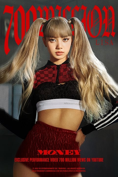 LISA’s latest single, ‘Money,’ reached 700 million views on YouTube. | Photograph courtesy of fb/yg entertainment