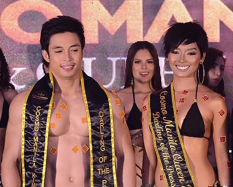 Photograph courtesy of cosmo manila
Nash Mendoza and Sahara Cruz, Darling of the Press awardees.