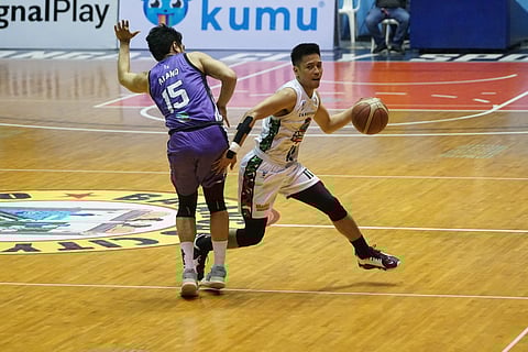 Jaycee Marcelino delivers a triple-double performance to lift Zamboanga to a 77-71 win over Muntinlupa in Game 2 of their best-of-three OKBet-MPBL 4th Season. Photo courtesy of MPBL