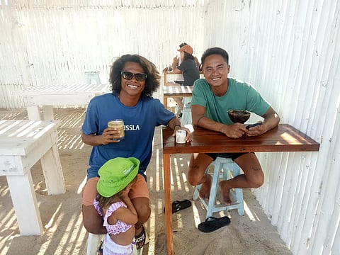 Photograph by REY BANCOD for the Daily Tribune
RIVALS John Mark Tokong (left) and Philmar Alipayo have reached the quarterfinals of the 26th Siargao International Cup at Cloud 9 in Siargao.