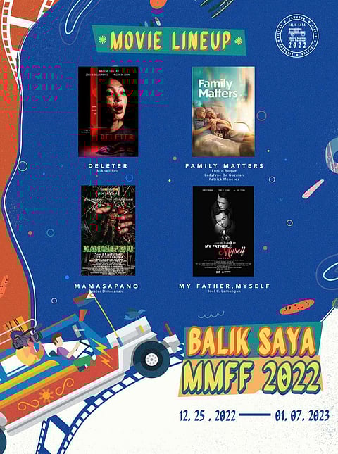 The 48th Metro Manila Film Festival Selection Committee has completed the eight official entries
to the festival with the selection of the four finished films that will compete with the four other entries earlier chosen from script submissions. (Poster from the MMFF website)