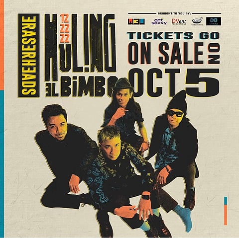 TICKETS to the Eraserheads concert go on sale on 5 October.