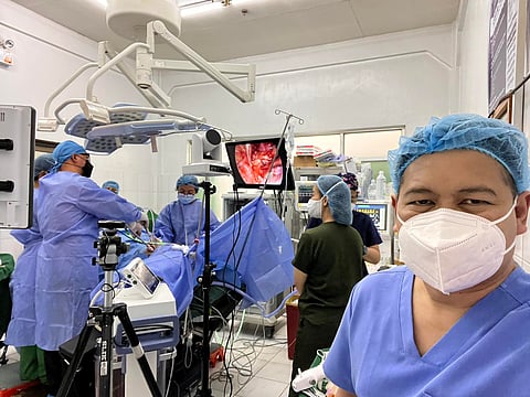 Doctors in the operating room.