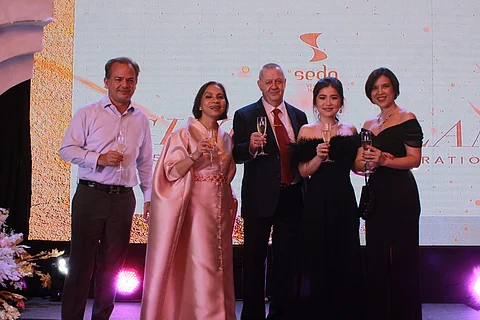 Photographs by Analy Labor
for the daily tribune @tribunephl_ana
Top hotel officials (from left) Javier Hernandez (AyalaLand Hotels and Resorts Corp. president and CEO), Virgie Gula (Seda Vertis North financial controller), Christian Pirodon (Seda Vertis North GM), Clarice Sy (Seda Vertis North director of sales), and Maricar De Ocampo (Seda Vertis North director of rooms).