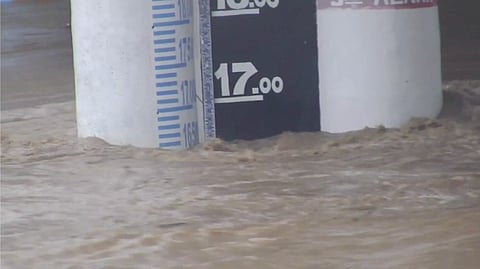 Screen grab from Marikina City Rescue 161 monitoring Marikina River water level