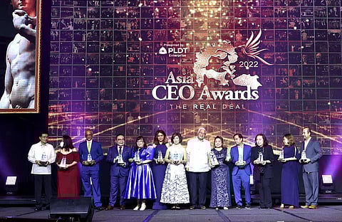 Jerome C. Tuguin, President and CEO of Personal Collection Direct Selling, Inc. (fourth from the left), joins fellow Circle of Excellence awardees for CSR Company of the Year at the Asia CEO Awards last October 11, 2022.