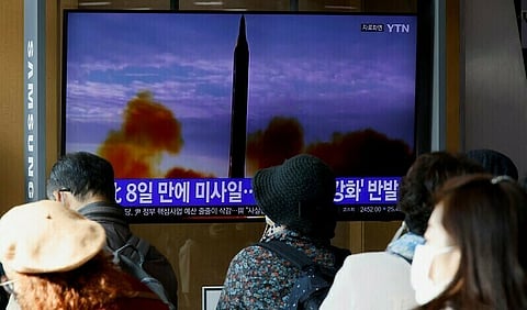 NK gripes, fires missile
