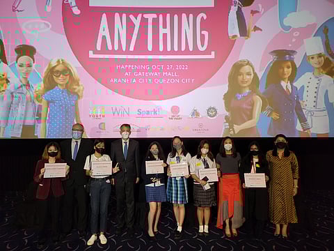 FINLAND Ambassador to the Philippines Juha Pykko (second from left), Switzerland Ambassador to the Philippines Alain Gaschen (fourth from left), and Spark! Philippines executive director Maica Teves (first from right) at the ‘You Can Be Anything’ event in Quezon City. | photograph courtesy of THE SWITZERLAND EMBASSY IN MANILA