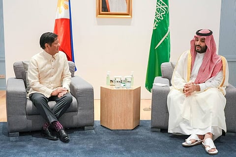 Saudi Crown Prince Mohammed bin Salman and President Ferdinand Marcos met Friday on the sidelines of an Asia-Pacific summit in Bangkok. Photo courtesy of President Bongbong Marcos / Facebook