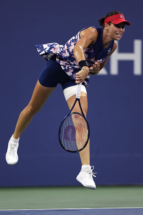 JULIAN FINNEY/AGENCE FRANCE-PRESSE
ALJA Tomljanovic of Australia beats Anna Karolina Schmiedlova of Slovakia in the opening day of the Billie Jean King Cup Finals.