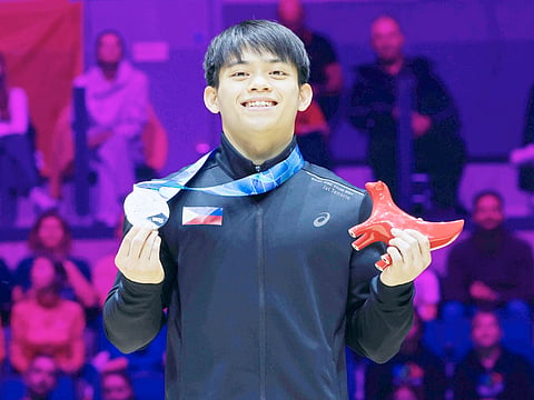 PHOTOGRAPH COURTESY OF JAT TENORIO/GAP
CARLOS Yulo aims to be mentally tough as he heads for major international tournaments next year.