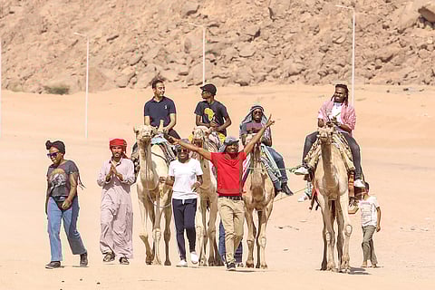 Young climate activists cross the Egyptian desert in a bid to demand climate justice. | PHOTOGRAPHS COURTESY OF UN YOUTH