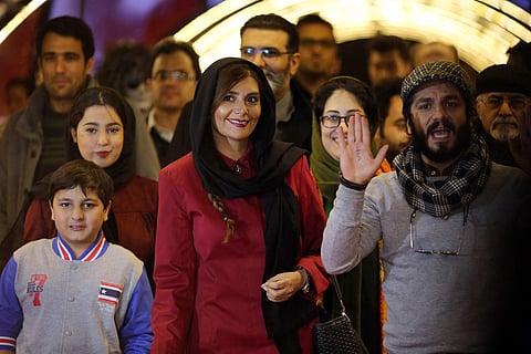 Iranian actress Hengameh Ghaziani, center, a vocal critic of the crackdown on protesters, was arrested for inciting and supporting the "riots" and for communicating with opposition media, the official news agency IRNA said. (Photo: AFP)