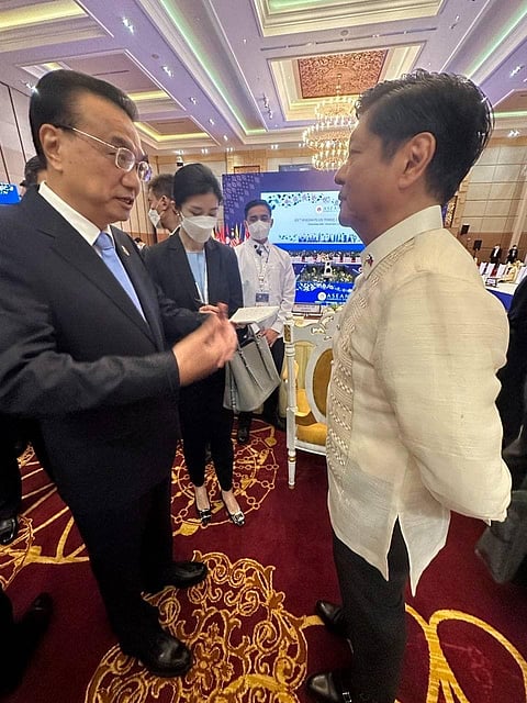President Ferdinand "Bongbong" Marcos Jr. and Chinese Premier Li Keqiang (Photo courtesy of the Office of the Press Secretary)