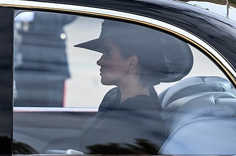 Meghan, Duchess of Sussex, during the State Funeral Service for the late Queen Elizabeth II on 19 September 2022. (Photo by ALAIN JOCARD / POOL / AFP)