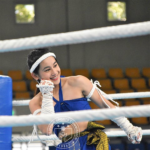 Islay Erika Bomogao smiles after shining in the muay event of the 8th PSC Women’s Martial Arts Festival. Photo courtesy of PSC