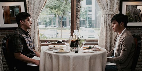 PHOTOGRAPHS COURTESY OF The IdeaFirst Company
Romnick Sarmenta and Elijah Canlas star in ‘About Us But Not About Us.’