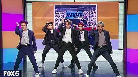 SB19 performs its new single ‘WYAT (Where You At)’ on FOX 5’s morning show ‘Good Day New York.’ | PHOTOGRAPHS COURTESY OF TWITTER.COM/FOX 5