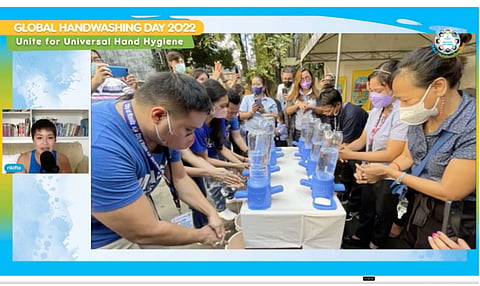THE new handwashing station at a Metro Manila school. | PHOTOGRAPH COURTESY OF SAFEGUARD
