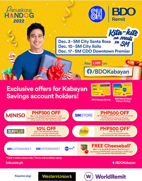 SM, BDO treat OFW families through Pamaskong Handog 2022