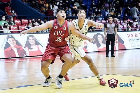 PHOTOGRAPH COURTESY OF NCAA
Shawn Umali of Lyceum (left) and Ladis Lepalam of Saint Benilde renew their rivalry in a pivotal NCAA game today.