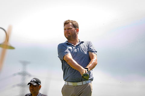 PHOTOGRAPH COURTESY OF ICTSI
Dutch Guido Van der Valk is wary of the opposition in the ICTSI Villamor Match Play that gets off the ground today at the Villamor Golf Club in Pasay.