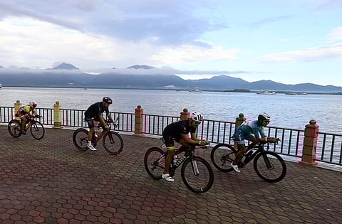 Participants in the IRONMAN 70.3 Puerto Princesa take it easy at the Baywalk area ahead of the city’s first-ever hosting of the premier endurance race which lured 1,200 triathletes from 26 countries. | PHOTOGRAPH COURTESY OF IRONMAN