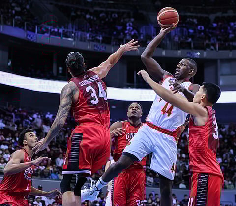Andrew Nicholson and Bay Area are tipped to come up with a big fightback to avoid falling into a 0-2 hole in their PBA Commissioner’s Cup best-of-seven finals series. Photo by Rio Deluvio