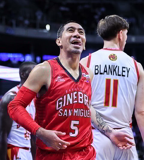 LA Tenorio is glad at how his Ginebra teammates were able to stay focused during their Christmas encounter with Bay Area. Photo by Rio Deluvio