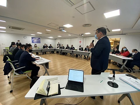DTI Undersecretary (Vice Minister) and Board of Investments Managing Head Ceferino S. Rodolfo delivered the keynote presentation at the Investment Roundtable. (Photo courtesy of DTI)