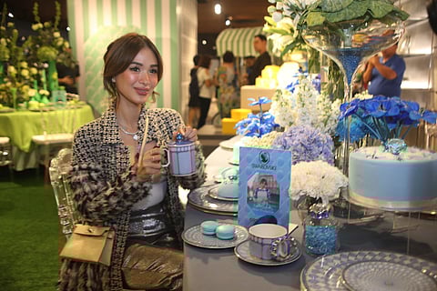 HEART Evangelista presents her tablescape at the Signum collection launch.