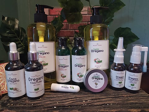 PHOTOGRAPHS COURTESY OF HELEN REYES
HAPLOS Oregano Oil products.