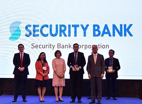 The Bureau of Treasury recognized Security Bank as a GSED Market Maker during ceremonies held on 15 November. (Photo courtesy of Security Bank)