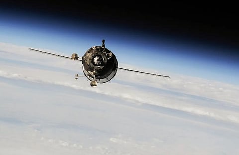 SOYUZ, the workhorse of Russia’s space exploration program, as seen from the International Space Station. | PHOTOGRAPH COURTESY OF BBC