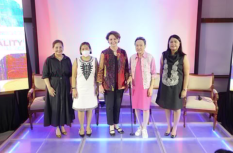 Former Commissioner of the Commission on Human Rights Karen Lucia Gomez-Dumpit; Makati City Mayor Mar-len Abigail Sombillo Binay-Campos; United States Ambassador to the Philippines MaryKay Carlson; Spark! Philippines president Imelda Nicolas; and Spark! Philippines executive director Maica Teves. | photograph courtesy of Spark! philippines
