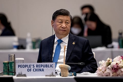 Xi, China's most authoritarian leader in decades, has made clear what he calls the "reunification" of Taiwan cannot be passed on to future generations. (Photo by JACK TAYLOR / AFP)