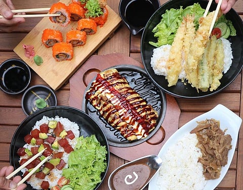Boteyju signature dishes include okonomiyaki, okonomiyaki ramen, salmon sashimi, chicken karaage and Japanese caesar salad.