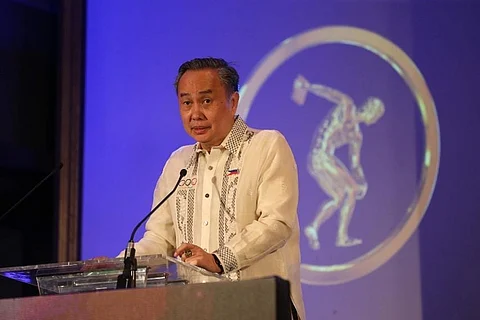 PHOTOGRAPH COURTESY OF ABRAHAM TOLENTINO/FB
POC president Abraham ‘Bambol’ Tolentino believes that college players should represent the country in the men’s basketball event of the Southeast Asian Games.