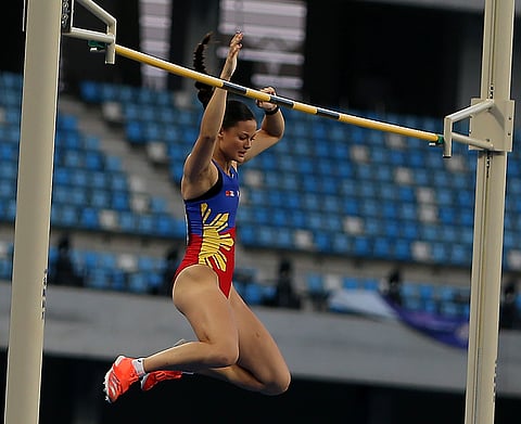 NATALIE Uy is set to get married after clinching the bronze medal in the women’s pole vault event of the 32nd SEA Games. Photo courtesy of PSC