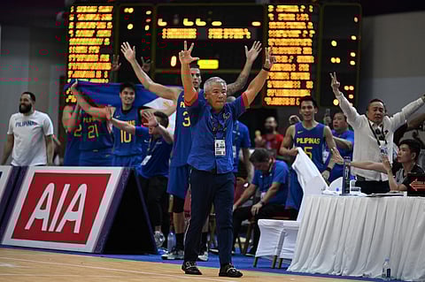 GILAS head coach Chot Reyes admits that things are not get well in the early stretch of their preparation for the FIBA Basketball World Cup. (File photo/AFP)