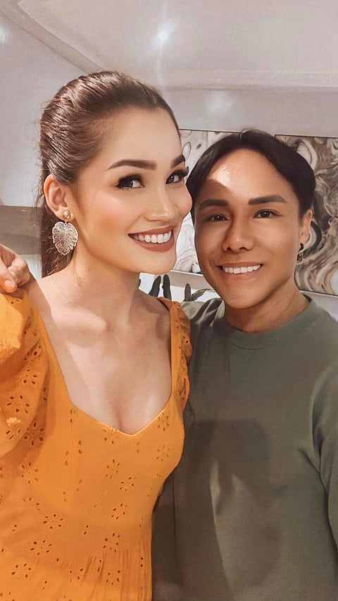 Photograph Courtesy of Anna Valencia Lakrini | Lakrini with designer Nat Manilag.