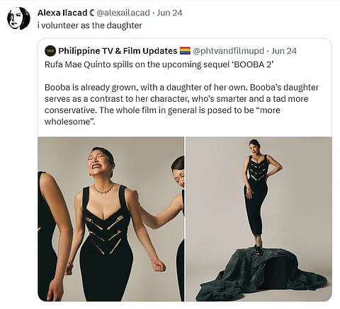 (Screenshot of Alexa Ilacad's Twitter repost)