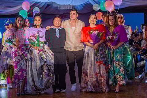 From left: Dr. Christine May Daguno-Canoy, president and CEO, Neocolors Productions International; Venus Raj; designer Cherry Samuya Veric; Xian Lim; Megan Young; and Gina Reyes-Heil, COO of Neocolors Productions International. | PHOTOGRAPHS COURTESY OF RJ ENSELADA