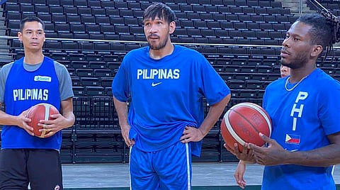 CJ Perez (right) will have a more challenging experience cracking the final roster this time for Gilas Pilipinas with several other talented guards jostling for spots for the FIBA World Cup (Photo from SBP Facebook)