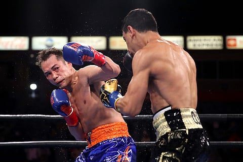 Nonito Donaire (in action) eyes a piece of history as he tries to become one of the oldest world boxing champions.
Katelyn Mulcahy/Getty Images/AFP (Photo by Katelyn Mulcahy / GETTY IMAGES NORTH AMERICA / Getty Images via AFP)