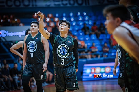 Terrafirma will be picking No.1 again in the coming PBA Rookie Draft and add a young player who will join the franchise stars Juami Tiongson (shooting) and Isaac Go (left). Photo from PBA Media Bureau.