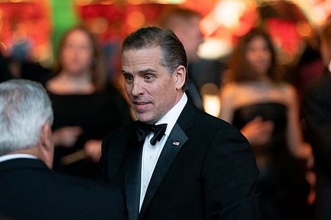 FILE PHOTO: Hunter Biden arrives for a toast during an official State Dinner in honor of India's Prime Minister Narendra Modi, at the White House in Washington, DC, on 22 June 2023. (Photo by Stefani Reynolds / AFP)