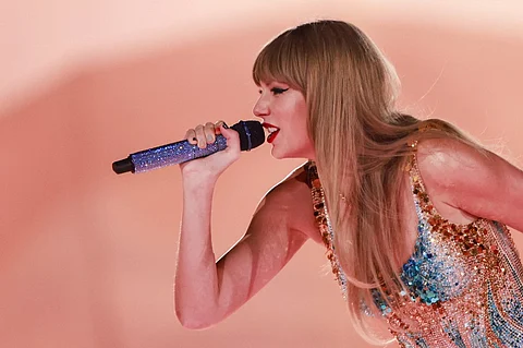 FILE PHOTO: US singer-songwriter Taylor Swift performs during her Eras Tour at Sofi stadium in Inglewood, California on 7 August 2023. (Photo by Michael Tran / AFP)