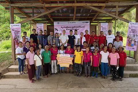 BETTER INCOME OPPORTUNITIES FOR ALL. One Meralco Foundation President Jeffrey O. Tarayao lead the launch of the agriculture and livelihood electrification program for members of the Laak Multipurpose Cooperative (LAMPCO) in Laak, Davao de Oro. | PHOTOGRAPHS COURTESY OF OMF