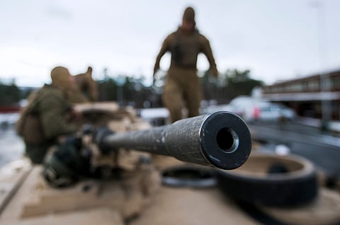 The U.S. will provide depleted uranium tank ammunition to Ukraine as part of a $175 million aid package, the Pentagon said on Sept. 6, 2023. (AFP Photo)
